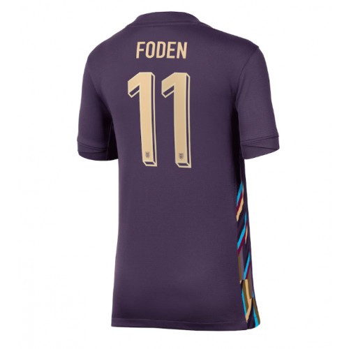 Fotbalové Dres Anglie Phil Foden #11 Dámské Venkovní ME 2024 Krátký Rukáv